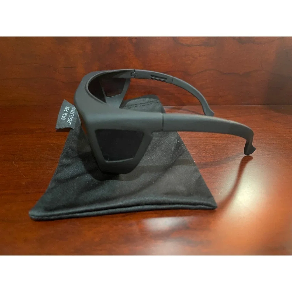 Noir Spectra Shields Wrap Around UV Protection Sunglasses With Carrying Sleeve